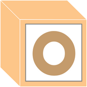 Children's Block with Letter O